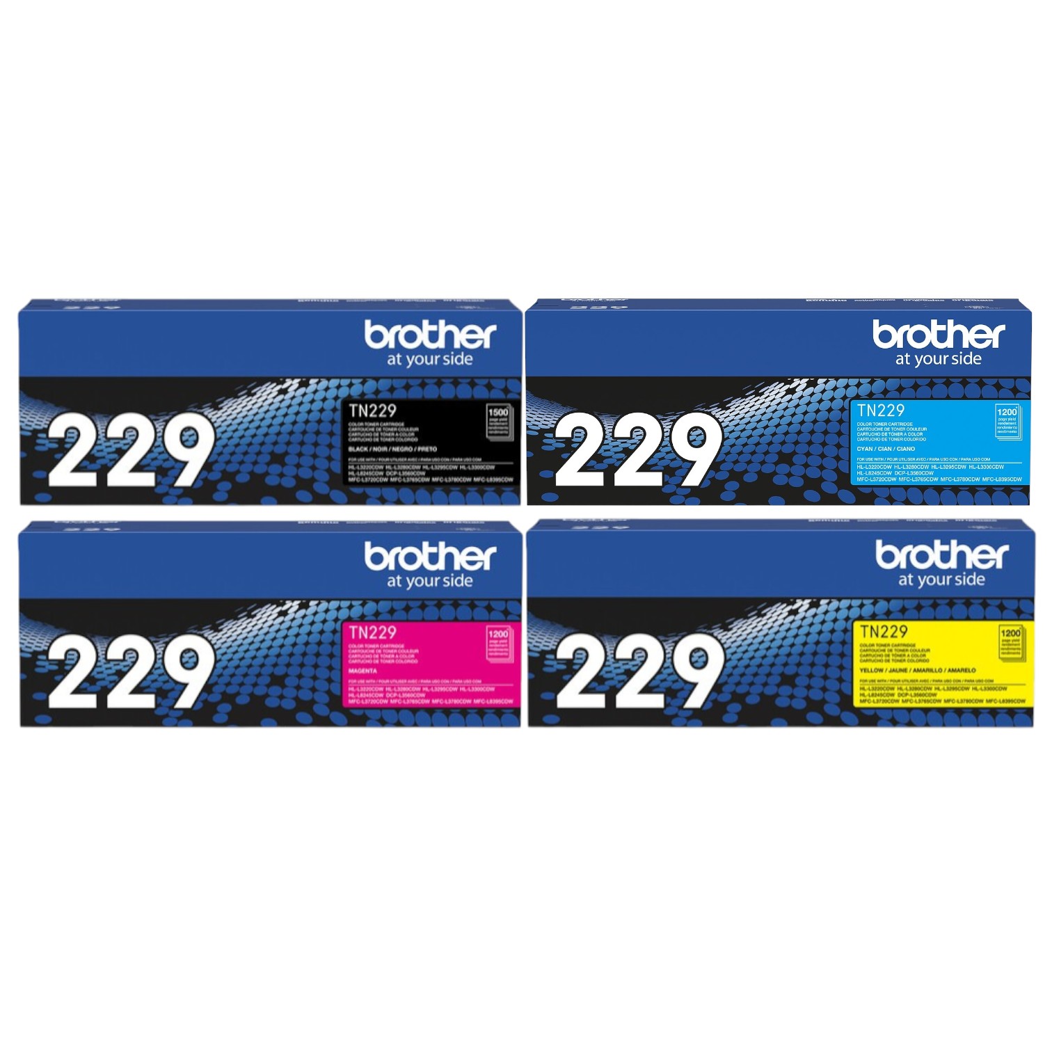 TN229 Set | Original Brother Toner Cartridge - Black, Cyan