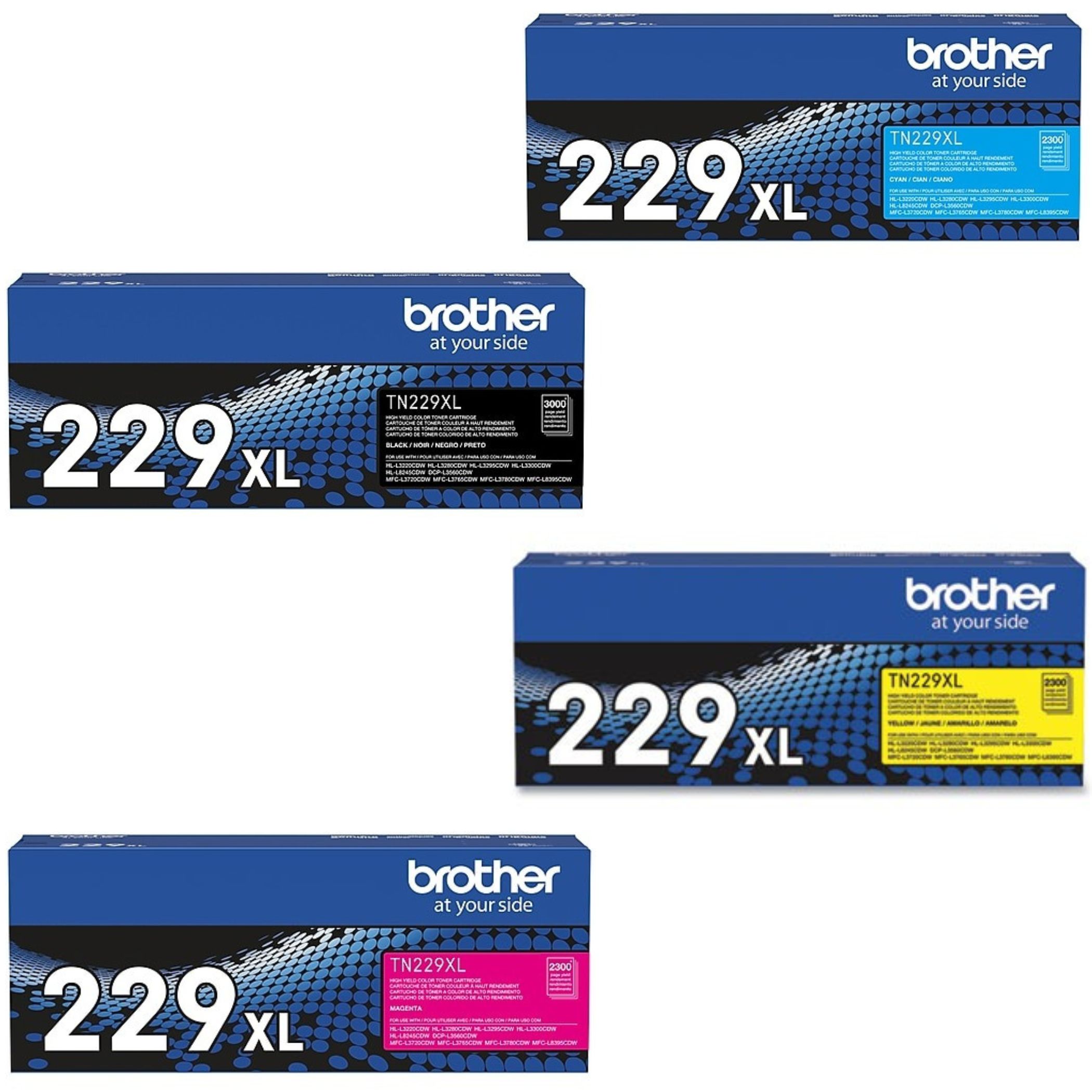 TN229XL Set | Original Brother High-Yield Toner Cartridges – Black