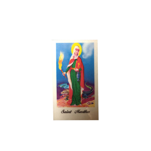 Saint Martha Prayer Card