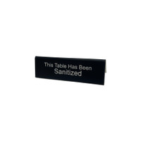 6"x2" Tent Sign - This Table Has Been SANITIZED