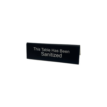 6"x2" Tent Sign - This Table Has Been SANITIZED