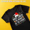 Most likely matching tshirts personalised black adult kids tshirt