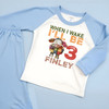 plush soft toy  themed pjs over 40 to choose from morning when i wake up personalised pjs raglan blue kids