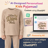 Create Your Own Kids taupe Pyjama Design – Powered by AI (ChatGPT)