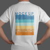 Workwear tshirt front and back printed on a white tshirt