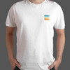 Workwear tshirt front and back printed on a white tshirt