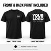 Personalised Black or White T-Shirt – Full Colour Front & Back Logo Printing