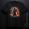 Thor black tshirt adult kids v3 dtf halftone