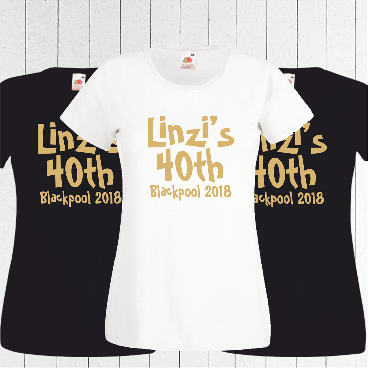 40th Birthday night out iron on tshirt transfer (Big limbo Design