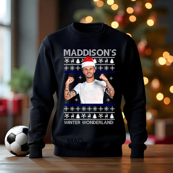 TOTTENHAM maddison winter wonderland  christmas black  jumper kids adults