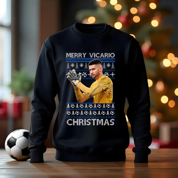 TOTTENHAM vicario  christmas black  jumper kids adults