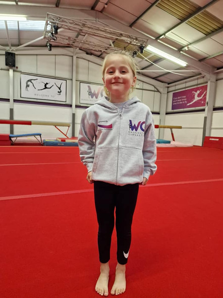 Washington Gymnastic Club Zipped heather grey kids Hoodie