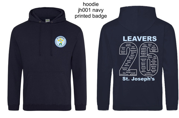 St Joesphs Primary School Leavers 2026 french navy hoodie