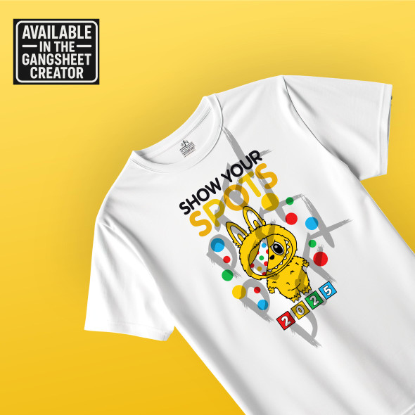 Show your spots lets alabubu  pudsey themed white tshirt  dtf adults kids tshirt Show your spots lets alabubu  pudsey themed white tshirt  dtf adults kids tshirt