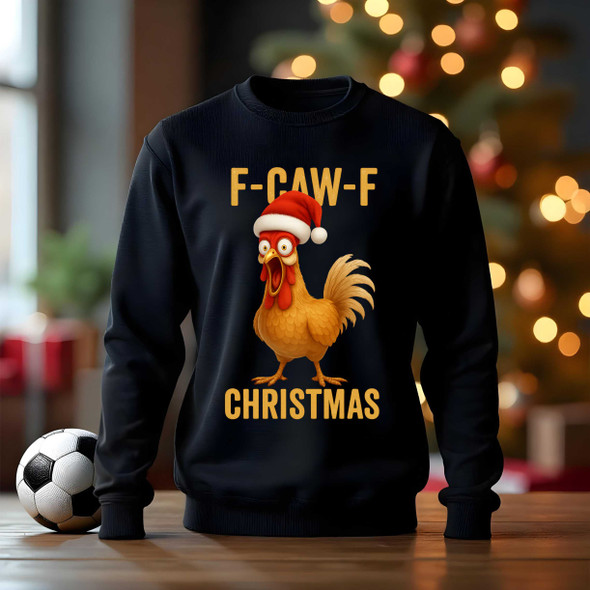 f-caw-f chicken  funny christmas jumper adults kids f-caw-f chicken  funny christmas jumper adults kids