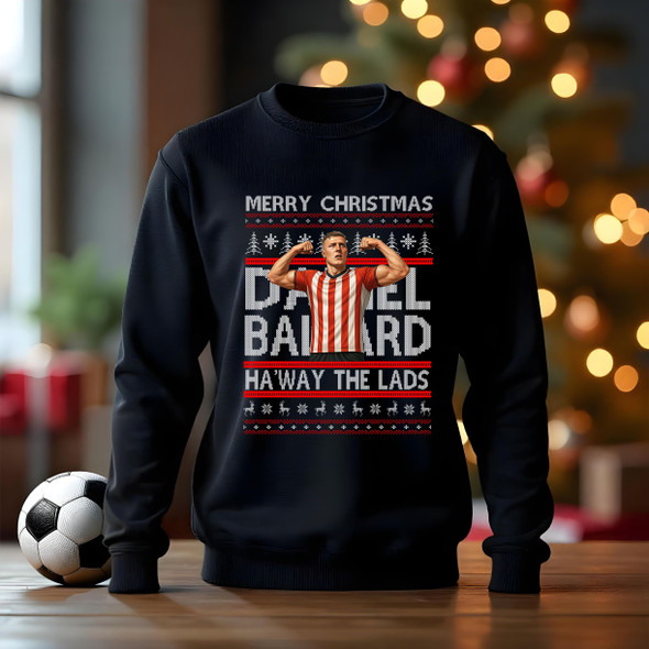 Sunderland dan ballard 2025 christmas black  jumper kids adults
