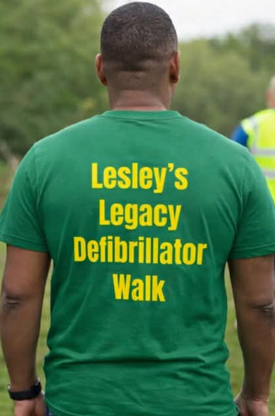 Lesley' s  green Defibrillator Pub to Pub walk