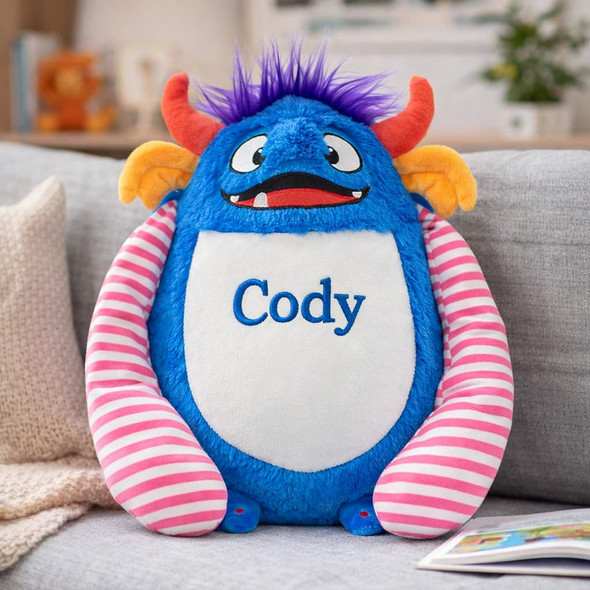 Cubbie Blue monster embroidered personalised teddy