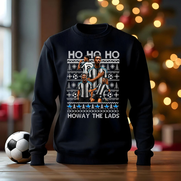 newcastle BAMBA 26-27 christmas  jumper black adults and kids