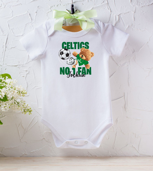 CELTIC no1 fan personalised football fan new bear gift