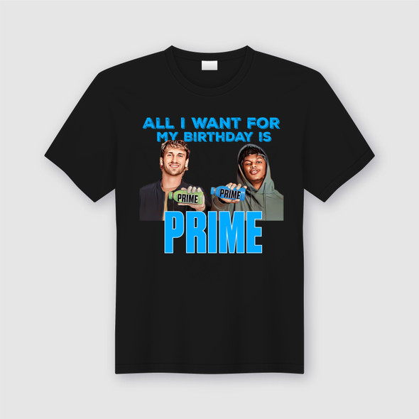 All i want for my birthday is prime black childrens tshirt