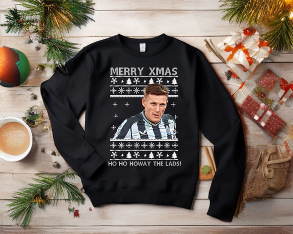 anderson newcastle christmas jumper black  jumper kids adults
