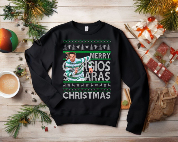 SAMARAS celtic christmas jumper black  jumper kids adults
