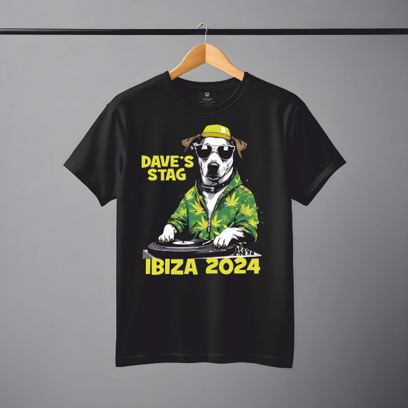 bn337 weed dj dog stag birthday new 2024 design personalised