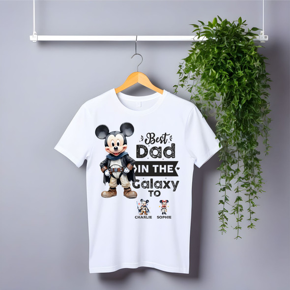 mickey star wars personalised TShirt, Dad Shirt, Fathers Day, Custom Shirt With personalised baby  mickey minnie