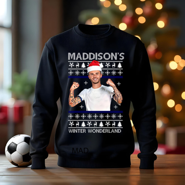 TOTTENHAM maddison winter wonderland  christmas black  jumper kids adults