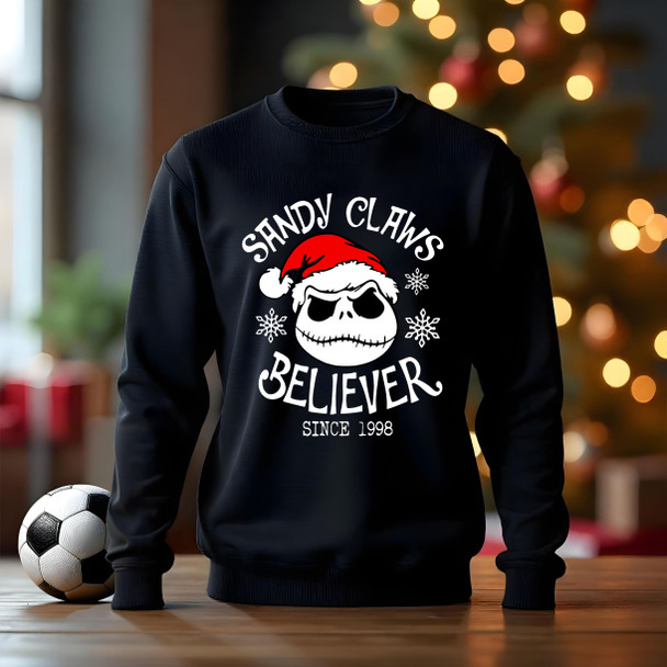 Sandy claws beliver  black  jumper kids adults Sandy claws beliver  black  jumper kids adults