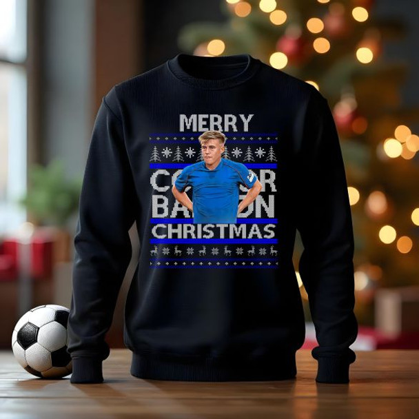 Rangers connor barron Football christmas black  jumper kids adults
