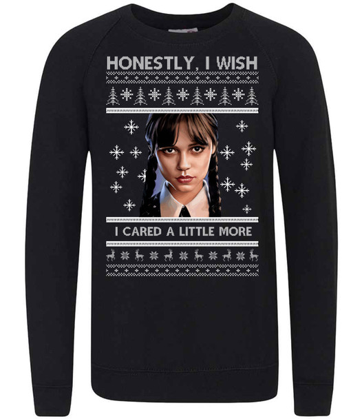 Wenesday honestly wish i cared more xmas jumper