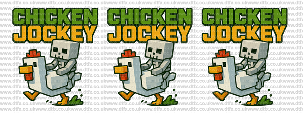 chicken skelton 5 jockey uvdtf 16oz libby cup design sticker ready to apply