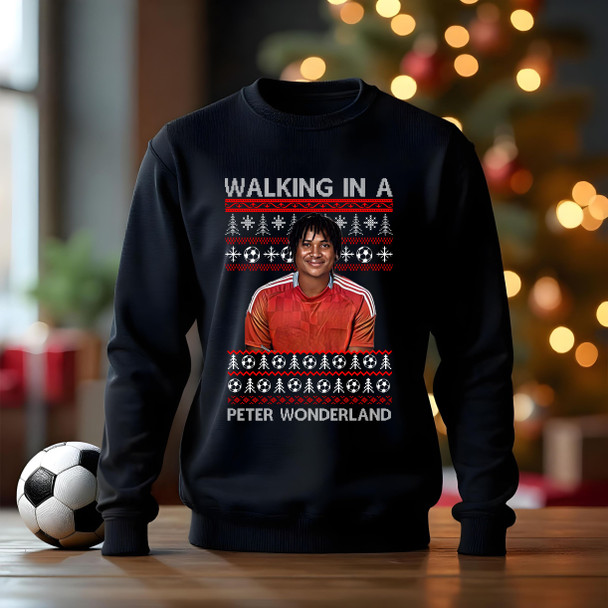Aberdeen peter ambrose Football christmas black  jumper kids adults