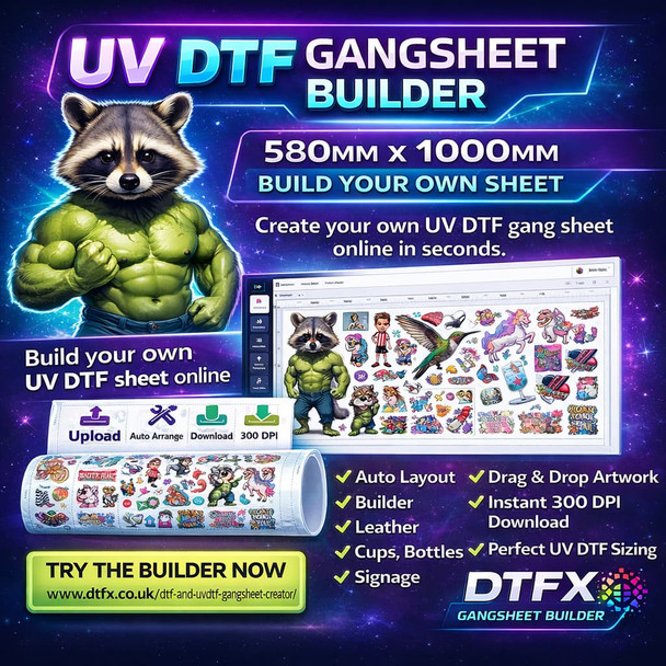 uvdtf gangsheet builder   580mm x 1000mm