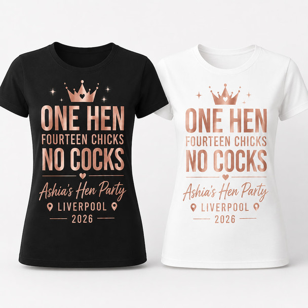 Hen Night design 2026 (no cocks) iron on transfer