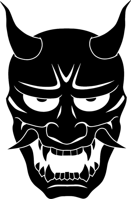 Hannya Mask Decal