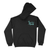 LAYED BACK ROYALTY BACK BLACK HOODIE IN SEA GLASS