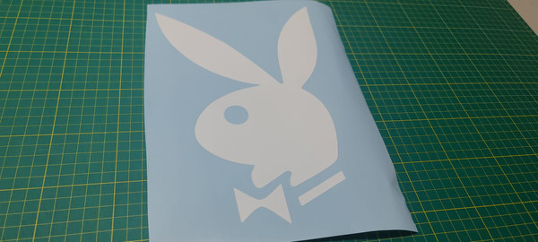 Playboy Bunny ( 10 INCH FLAT WHITE)