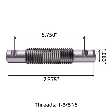 TSP-60.327434 | Shackle Pin Threaded Kenworth | tsptruck.com