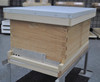 10 frame hive kit includes screened bottom board, multi-guard, deep body, frames & foundation, inner cover, & lid