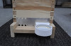 Multi-guard for Nucs.  Doubles as an entrance reducer and mouse guard.  Shown here allowing for the use of a entrance jar feeder. 