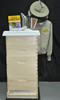 Deluxe beginner kit includes super bee kit with plastic lid, Lyson jacket, gloves, smoker, hive tool, Boardman feeder, Storey's Guide to Keeping Bees book