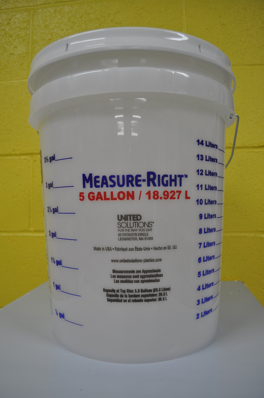 5 gallon bucket measurements