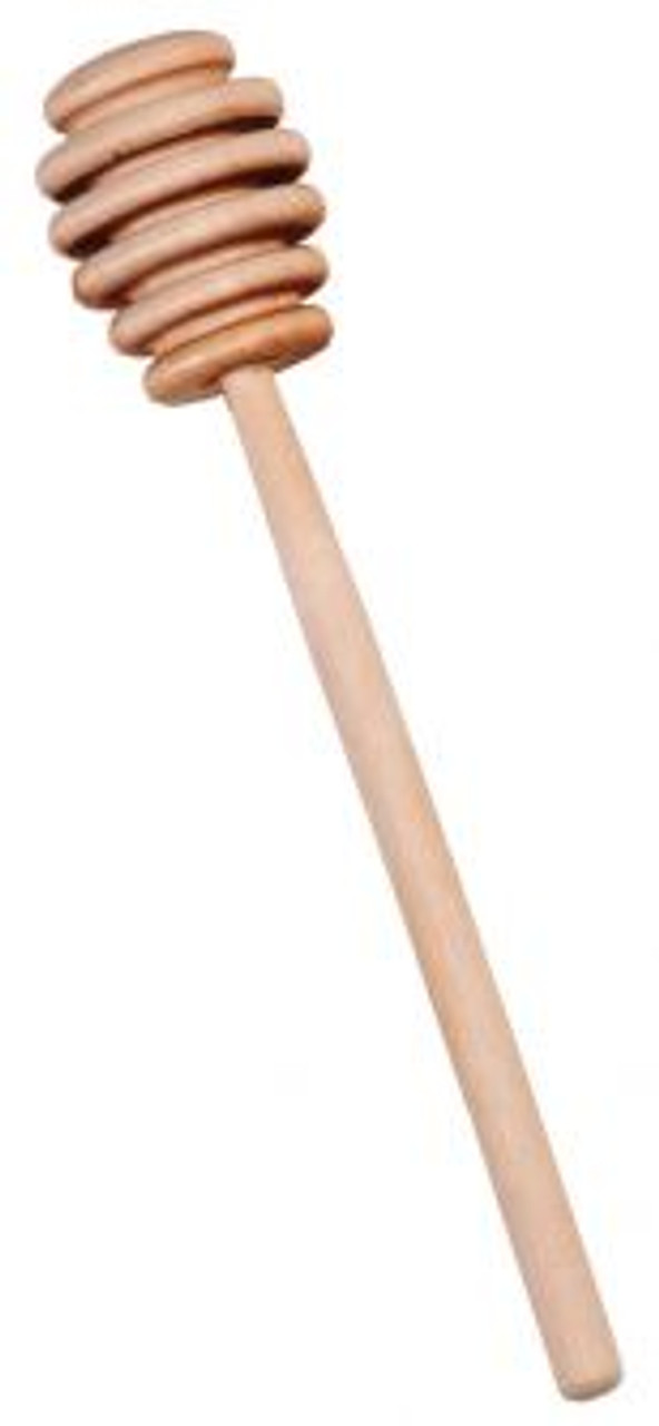 Wooden honey dipper is approximately 6" long.