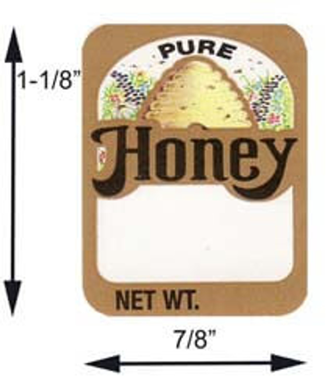 Label for 2 oz. honey bears.