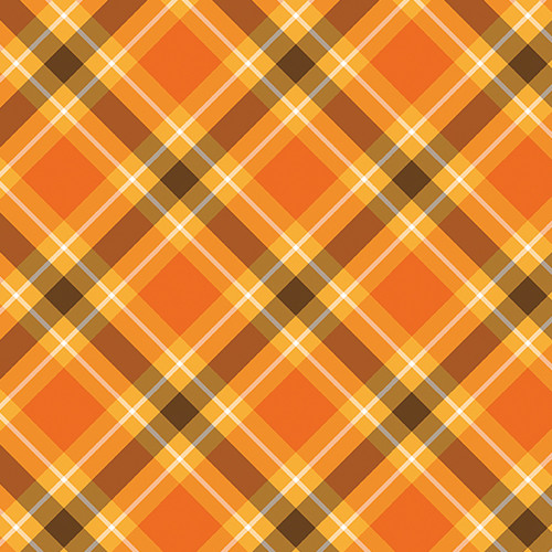 108" Wide Back Plaid Pumpkin