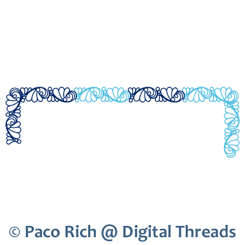 Feathered Pearl Swirl Sashing 2 Set