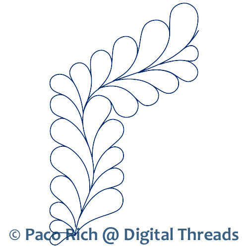 3D Feathered Left Double Half Hexagon